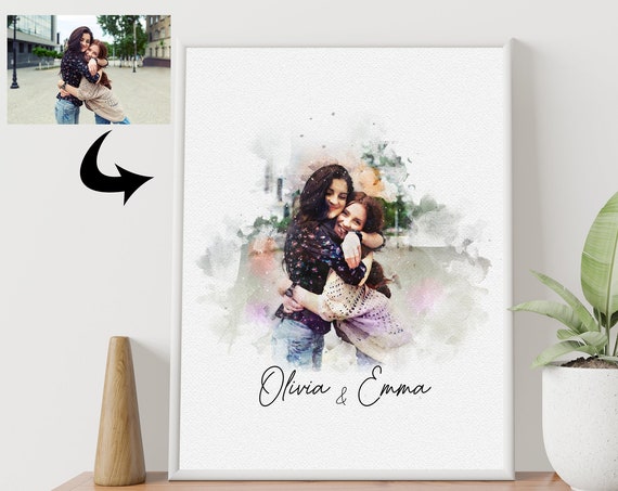 Personalized Art For Sister Perfect Print Gift For Sister Step Sister Birthday Gift Custom Print Wall Decor Art From Photo