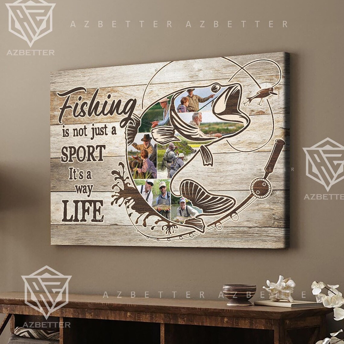 Fishing Is Not Just A Sport It's A Way Of Life Photo Collage Poster