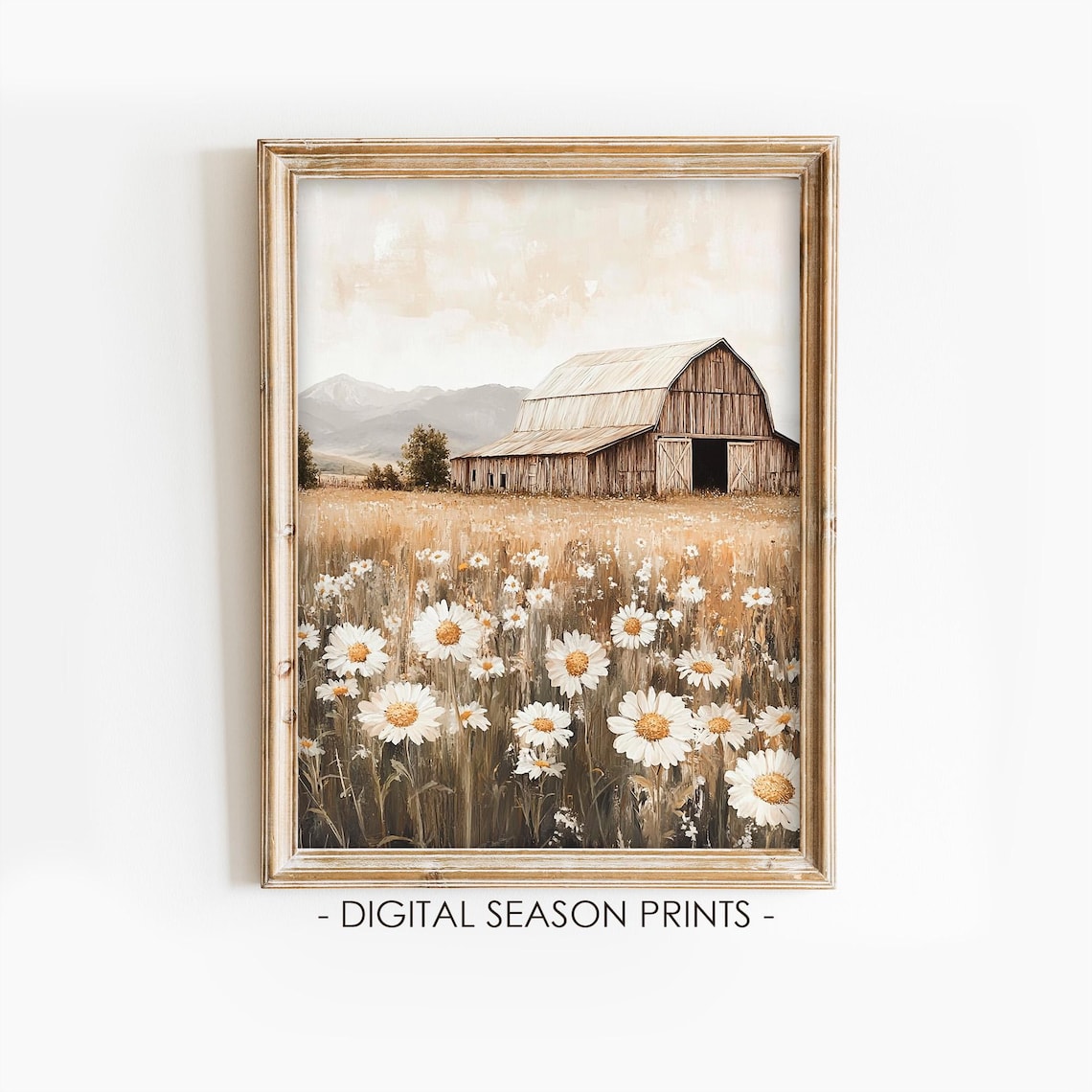 Old Barn Farmhouse Rustic Country Landscape Art Print