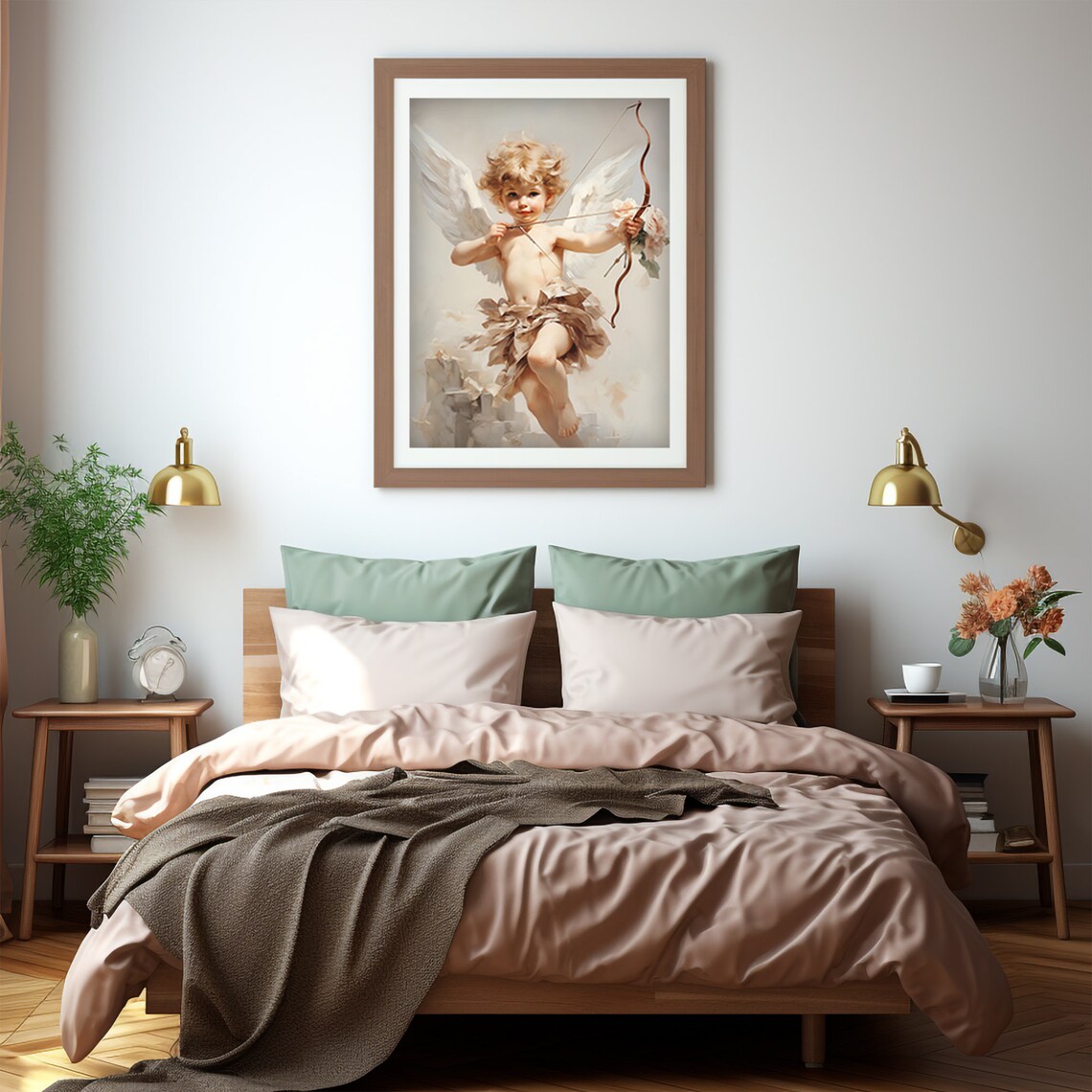 Valentine Cupid Romantic Painting Art Print - Image 3