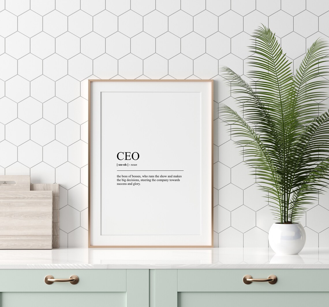 CEO Definition Print, Humorous Typography Quote - Image 2