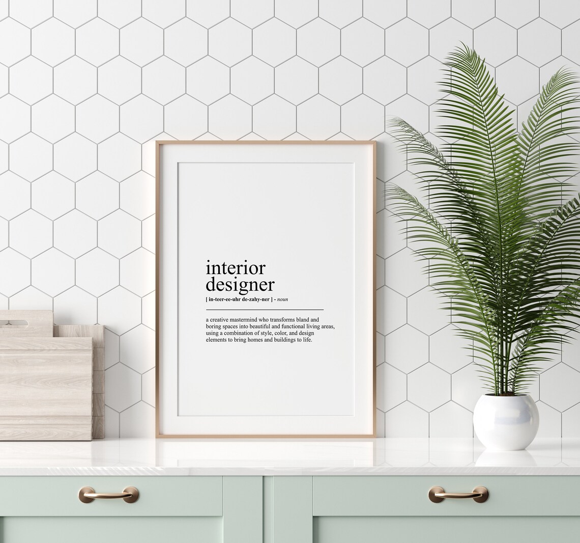 Interior Designer Funny Definition Art Print - Image 2