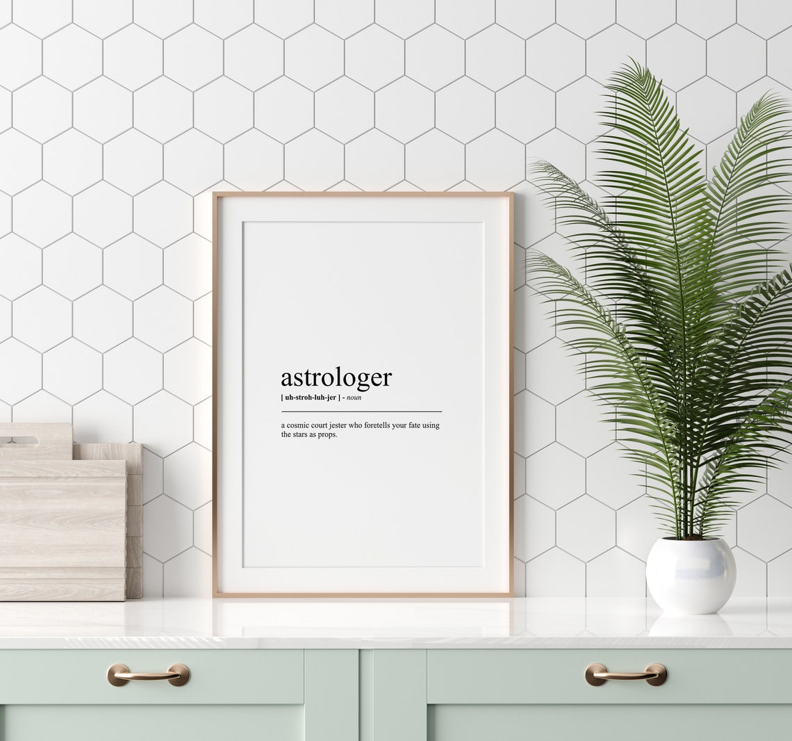 Astrologer Funny Definition Poster Gift For Star Gazers Decor - Image 2