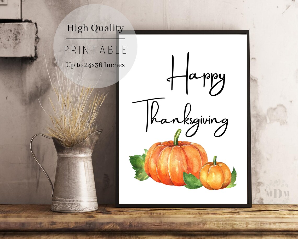 Thanksgiving Wall Art, Fall Home Decor Print - Image 4