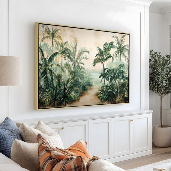 Tropical Forest Art Print, Jungle Landscape