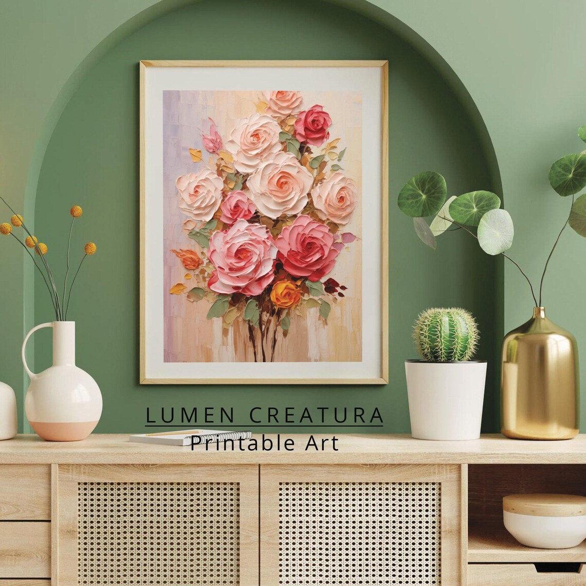 Cute Flowers Valentine’s Day Romantic Decor Print - Image 3
