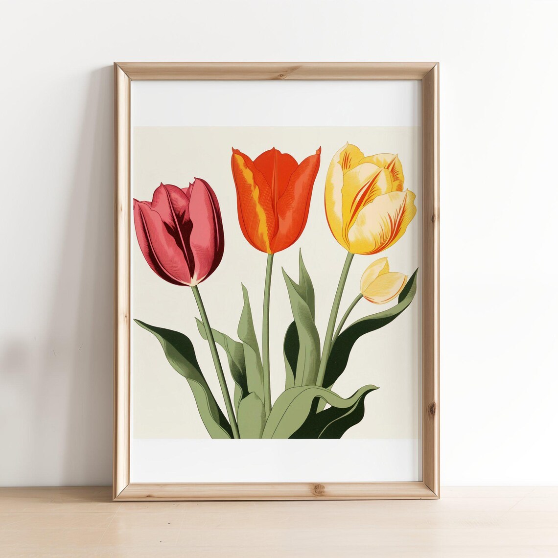 Vintage Floral Botanical Tulip Art Print