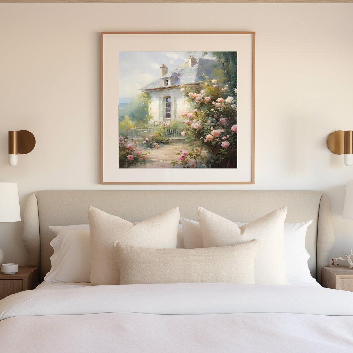 Old House Farmhouse Print, Vintage French Countryside - Image 3