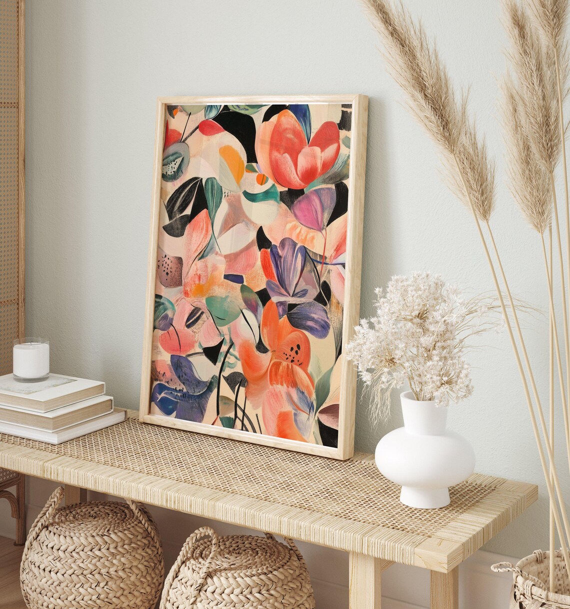 Vintage Abstract Botanical Floral Bouquet Art Print - Image 4