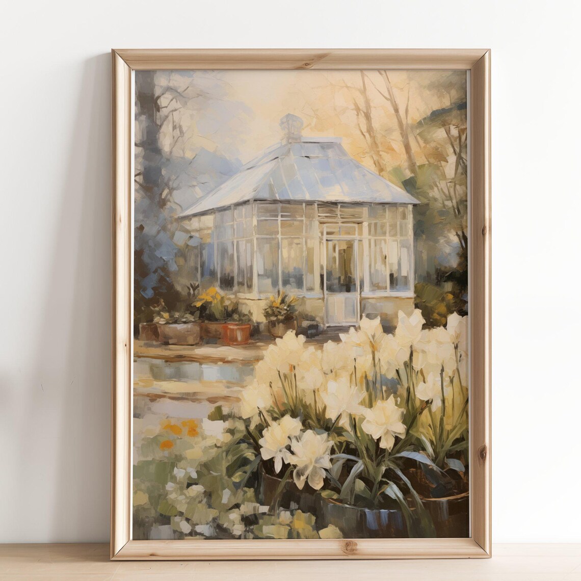 Spring Flower Painting, Cottagecore Farmhouse Decor