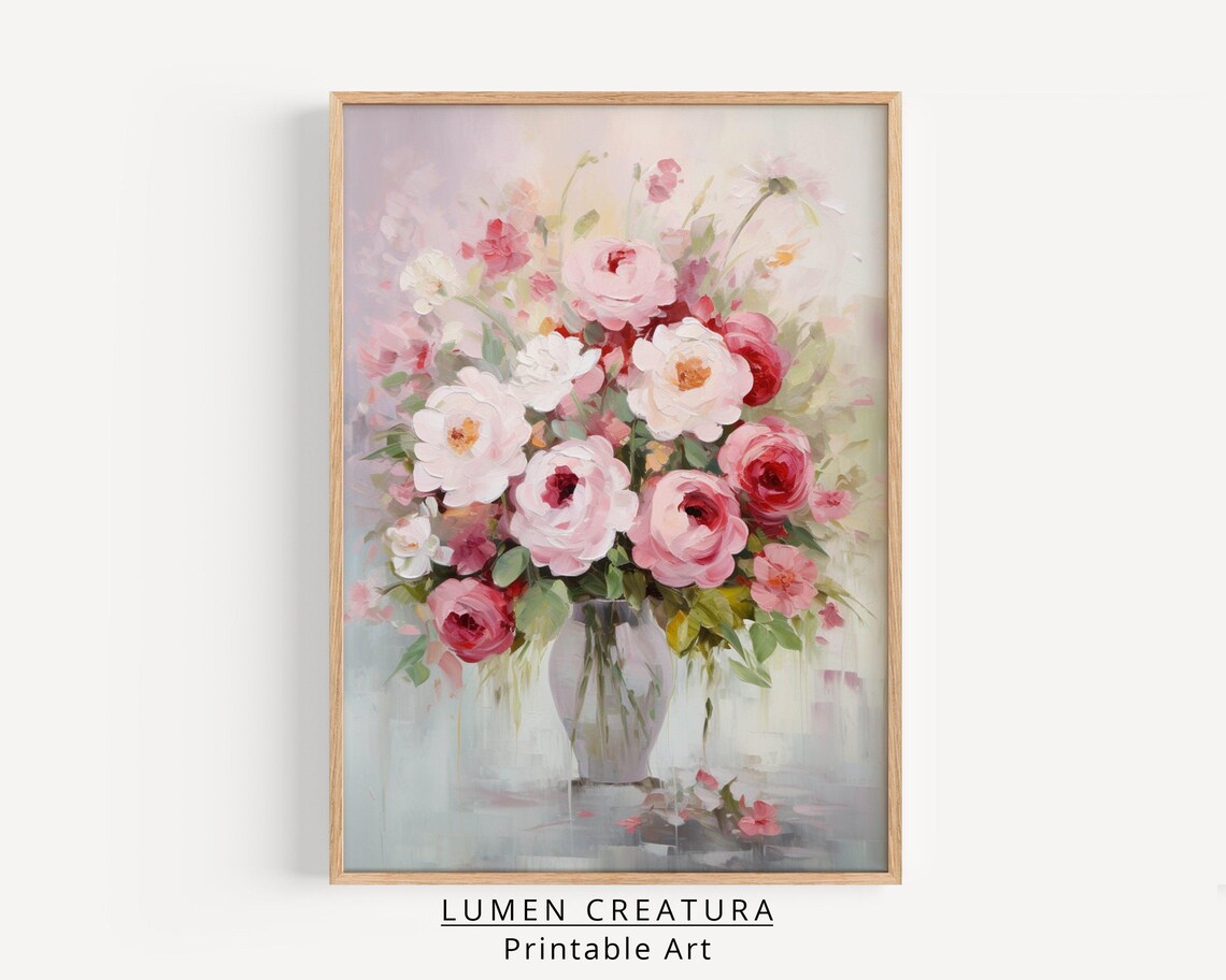 Bouquet Flower Art Print, Romantic Valentine Decor - Image 4