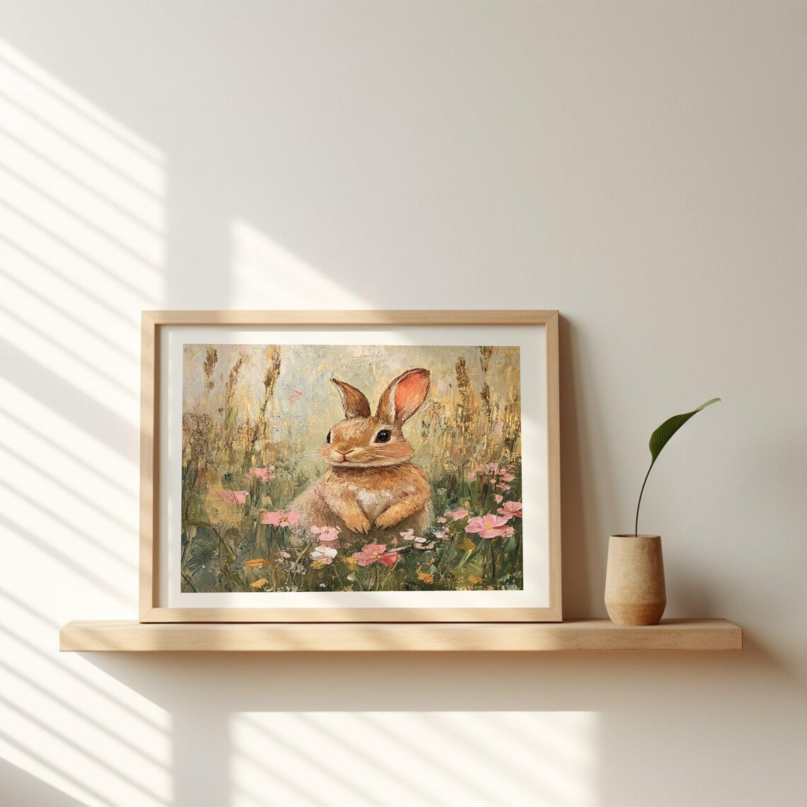 Easter Bunny Painting, Cute Spring Farmhouse Art - Image 2