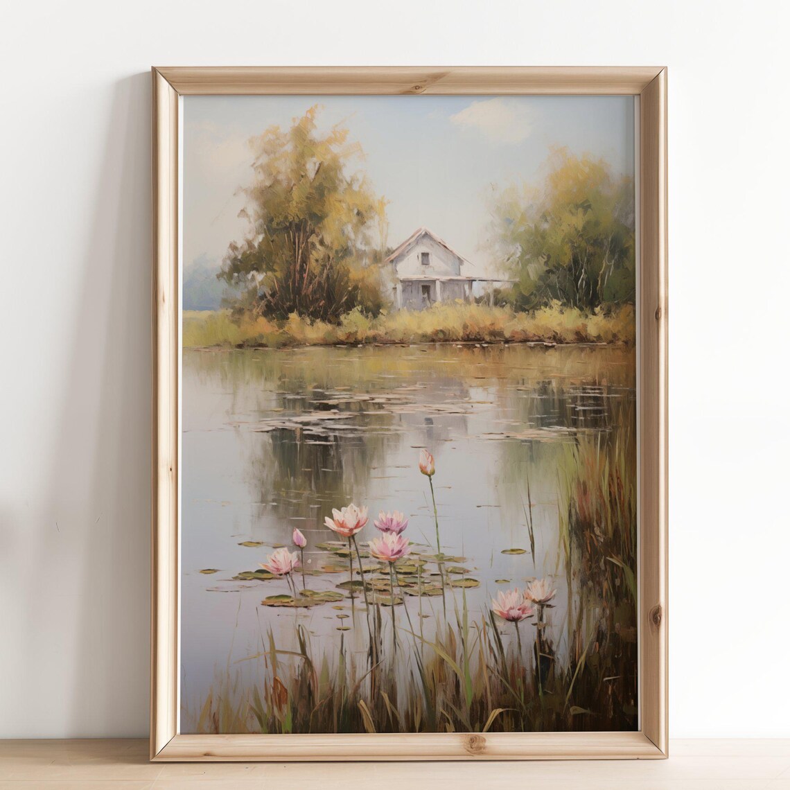 Spring Landscape, Cottagecore Farmhouse Art Print