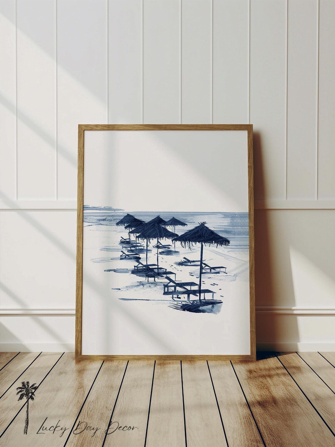 Tiki Umbrellas and Chairs Island Life Art Print