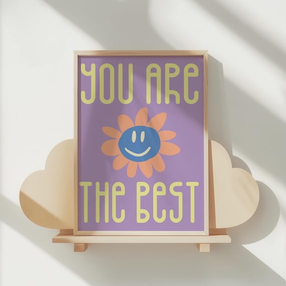 Face Colorful Print For Kids Wall Art Nursery Poster Room Decor Baby Shower Gift Playroom Quote