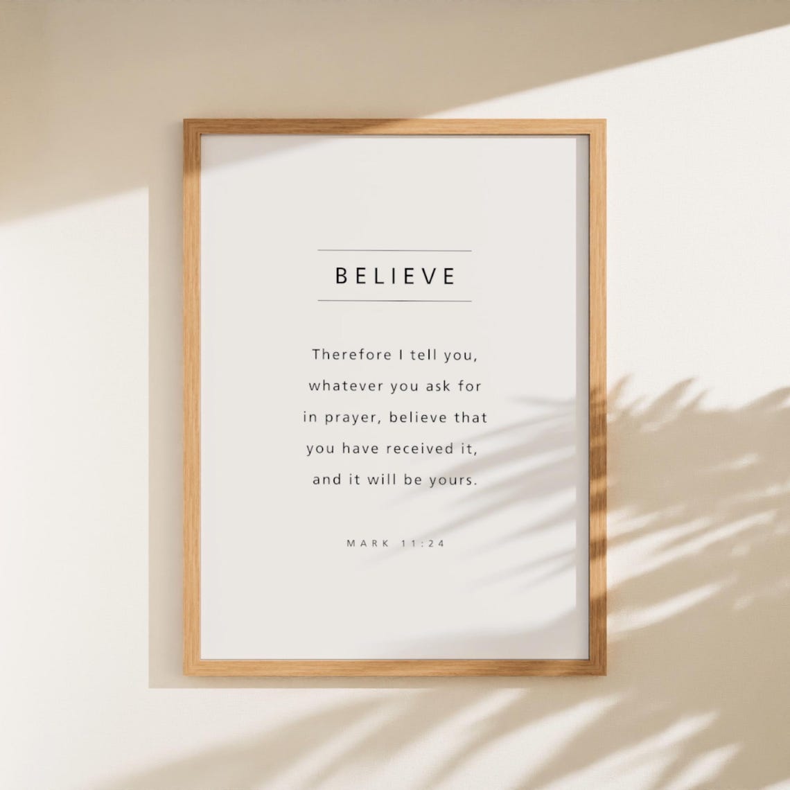 Mark 1124 Whatever You Ask For In Prayer Bible Verse Minimal Print Scripture Prints Christian