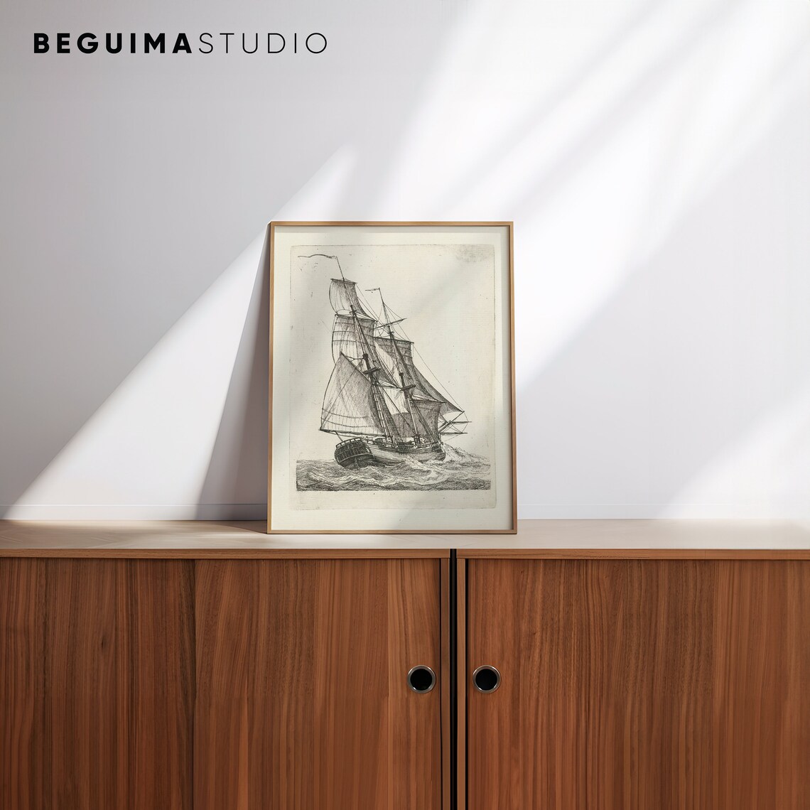 Vintage Sail Ship Prints, Galleon Sea Poster - Image 2