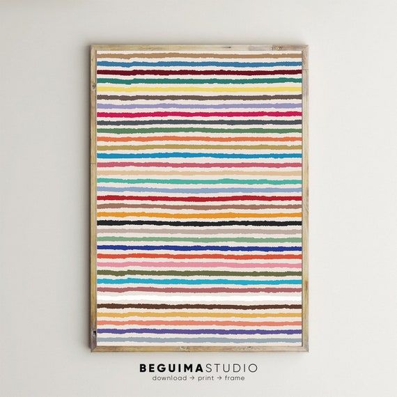 Modern Abstract Colourful Art Print, Nursery Decor