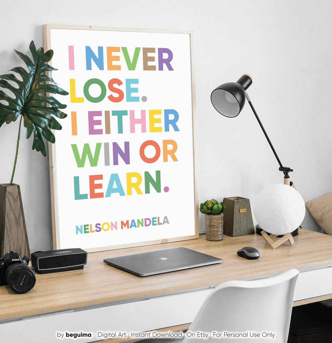 Nelson Mandela Inspirational Quote Art Print - Image 3
