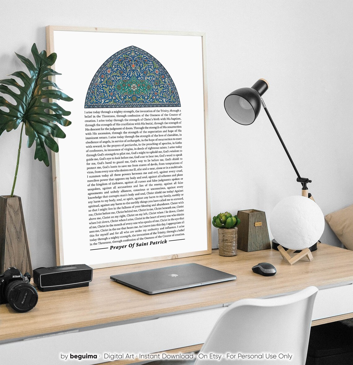 Prayer Of St Patrick Christian Print, Catholic Decor - Image 3