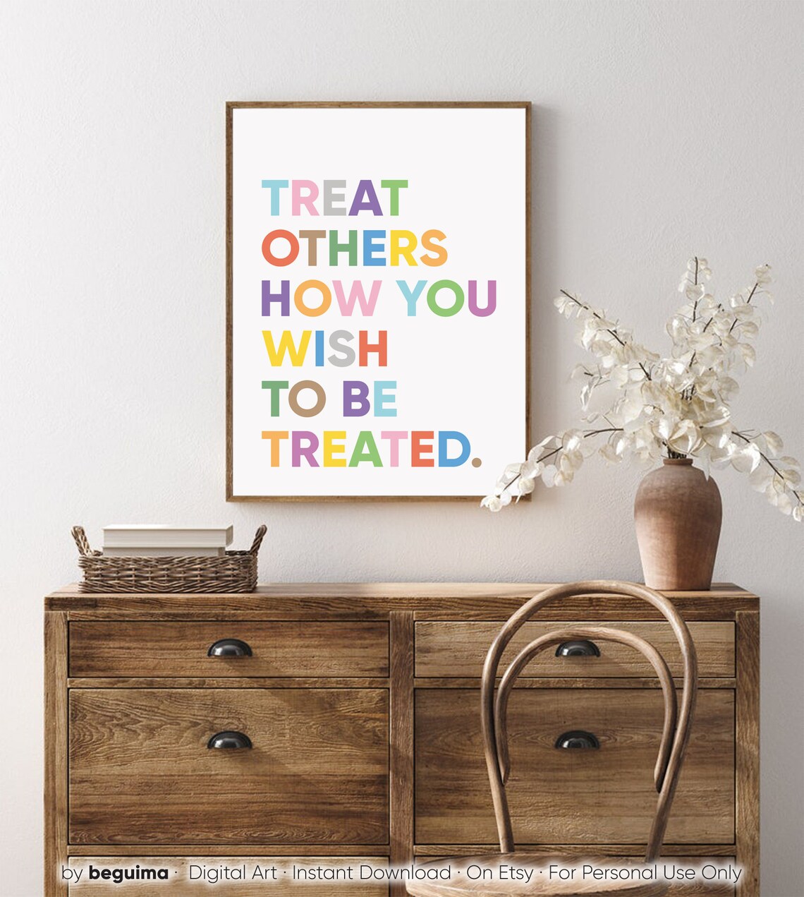 Treat Others Kindly Classroom Quote Art Print - Image 4