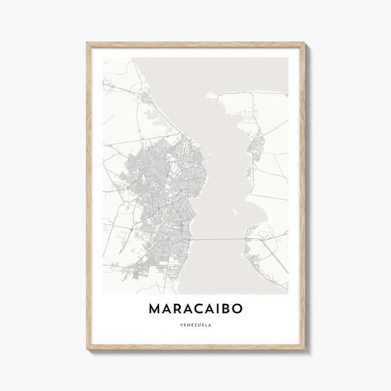 Maracaibo Venezuela Minimalist City Map Street Line Art Poster