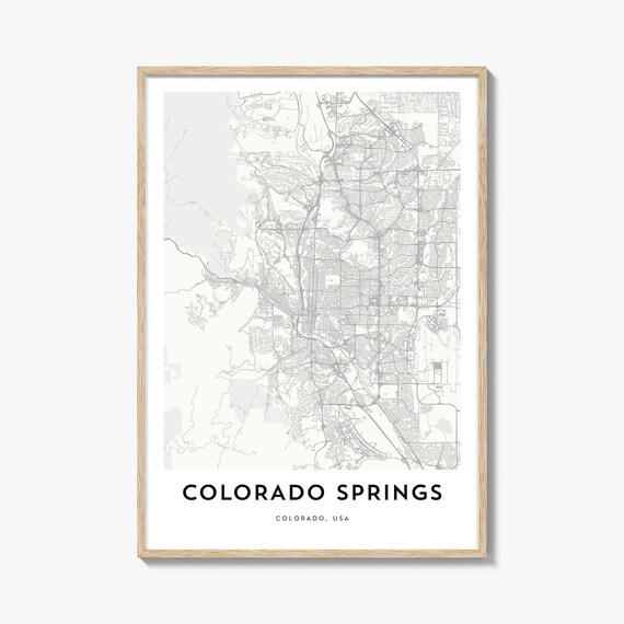 Colorado Springs Colorado USA Minimalist City Street Map Poster
