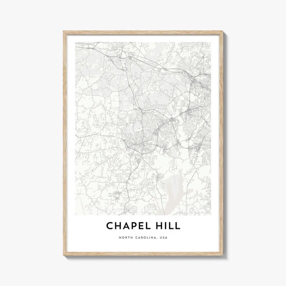 Chapel Hill North Carolina Minimalist City Street Map Art Poster