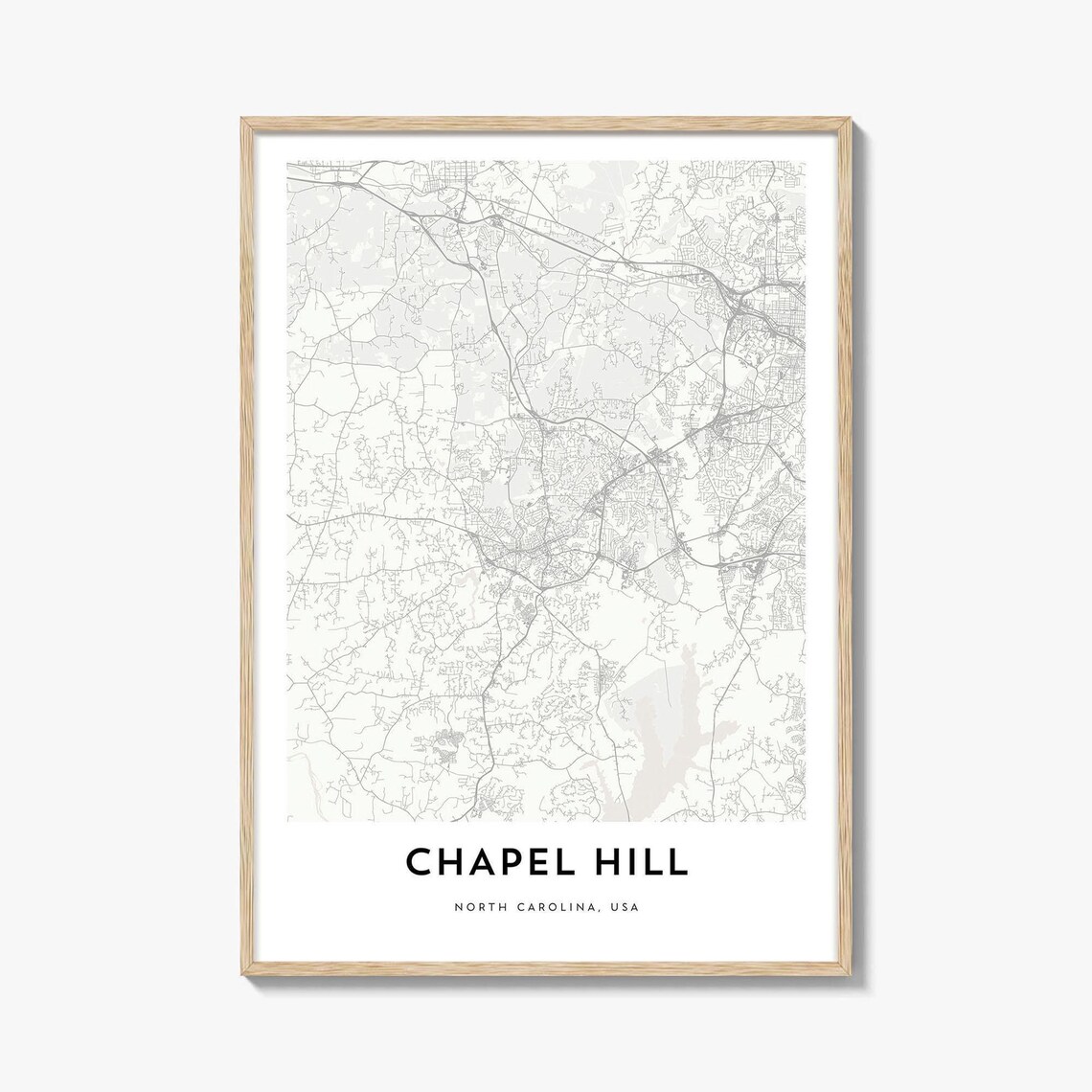 Chapel Hill North Carolina Minimalist City Street Map Art Poster