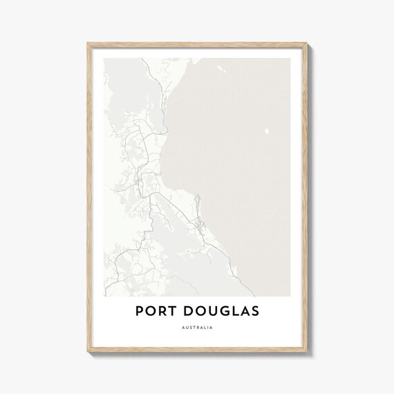 Port Douglas Queensland Australia Minimalist City Map Line Art Poster
