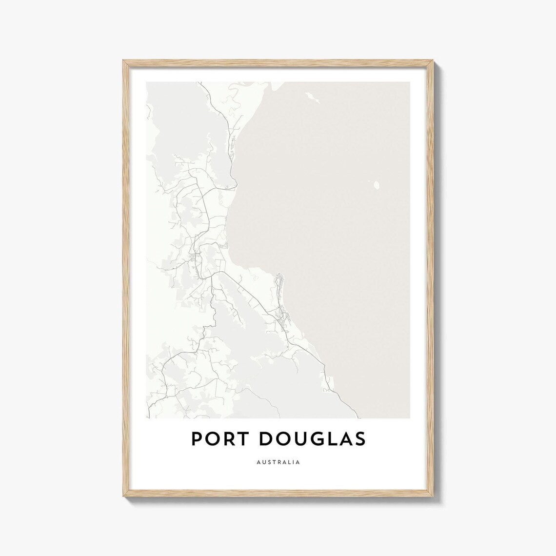 Port Douglas Queensland Australia Minimalist City Map Line Art Poster