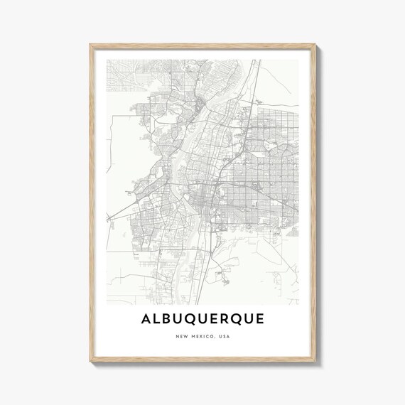 Albuquerque New Mexico Minimalist City Map Home Decor Poster