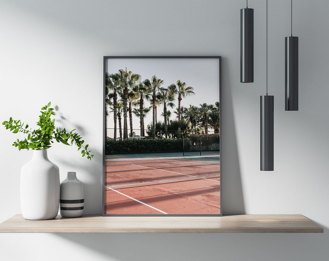 Tennis Court Poster Poster Wall Art Poster Print Wall Decor Tennis Court Sports Art Minimalist Design Contemporary Art