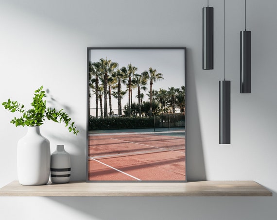 Tennis Court Poster Poster Wall Art Poster Print Wall Decor Tennis Court Sports Art Minimalist Design Contemporary Art