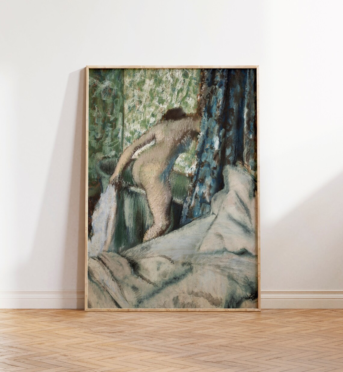 Vintage Bath Portrait Painting, Bathroom Wall Art - Image 5