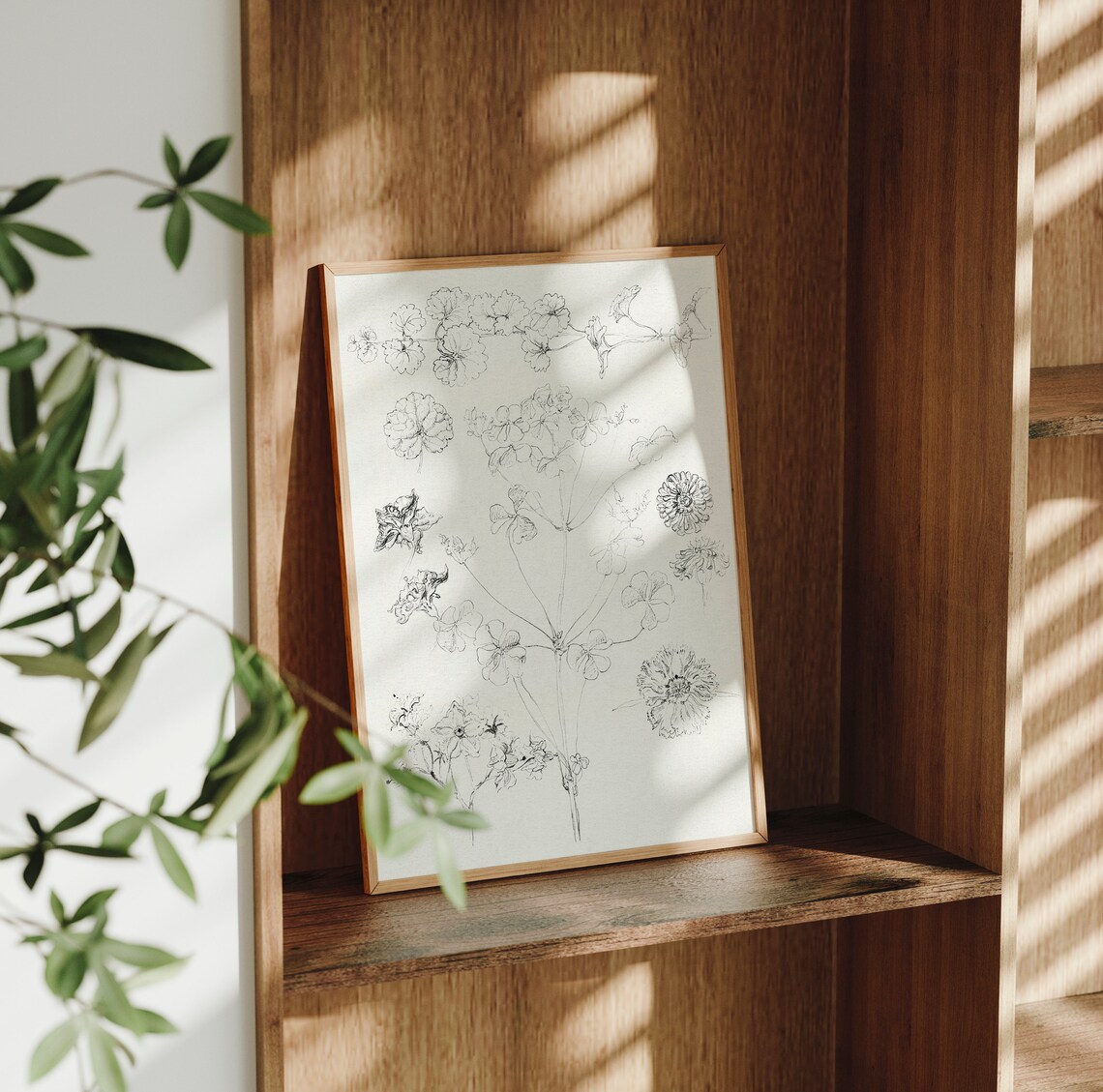 Vintage Botanical Flower Sketch Art Print - Image 2