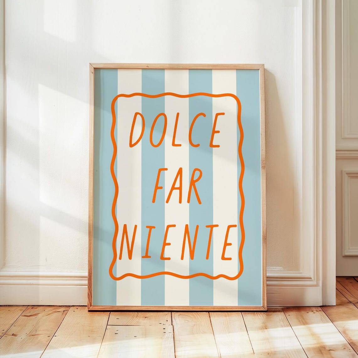 Dolce Far Niente Italian Hand Lettered Typography Poster Decor