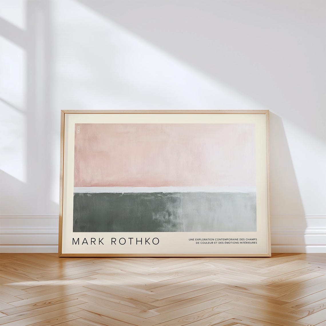 Mark Rothko Pastel Pink Sage Minimalist Abstract Colour Field Print