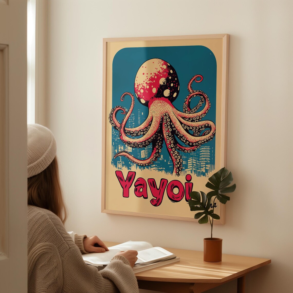 Octopus Wall Art For Teen Room Poster Of Octopus Poster For Dorm Room Bold Wall Art Octopus Print Retro Japanese Print Yayoi Kusama Poster - Image 4