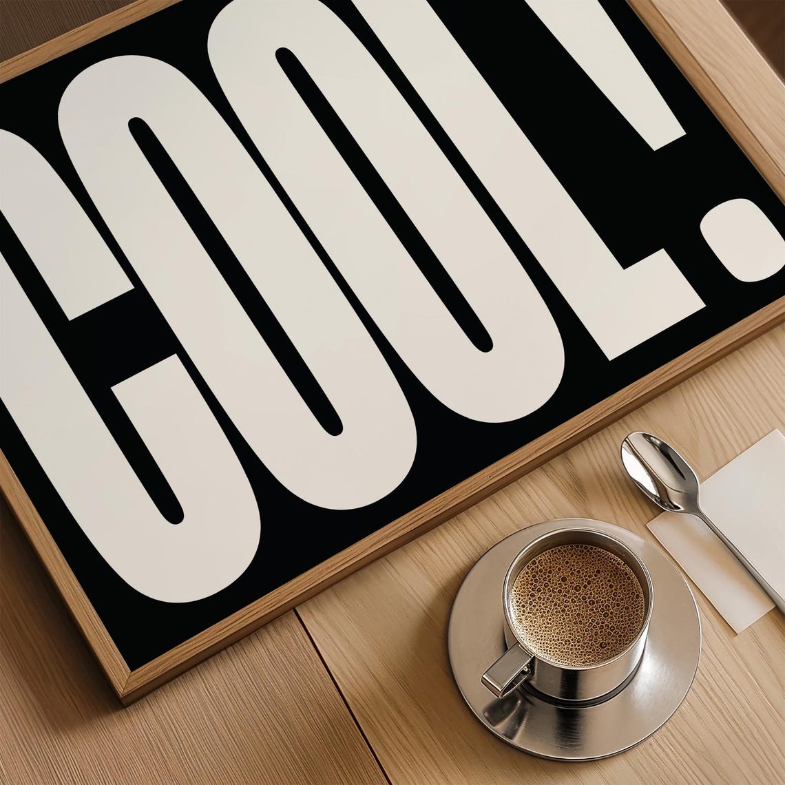 Cool Bold Black White Typography Statement Poster Pop Art Graphic - Image 2