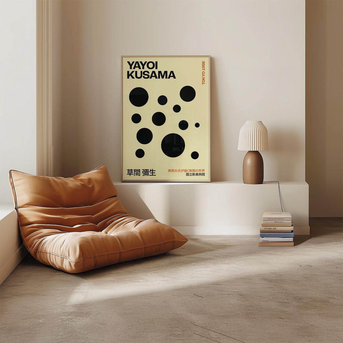 Yayoi Kusama Tokyo 1998 Black Polka Dot Minimalist Art Poster - Image 4