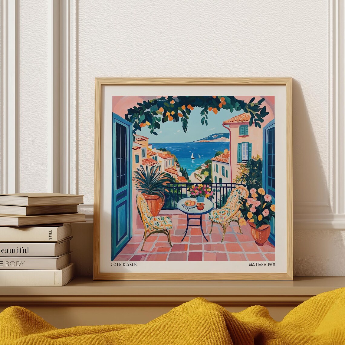 Matisse French Riviera Terrace Over Mediterranean Sea Poster