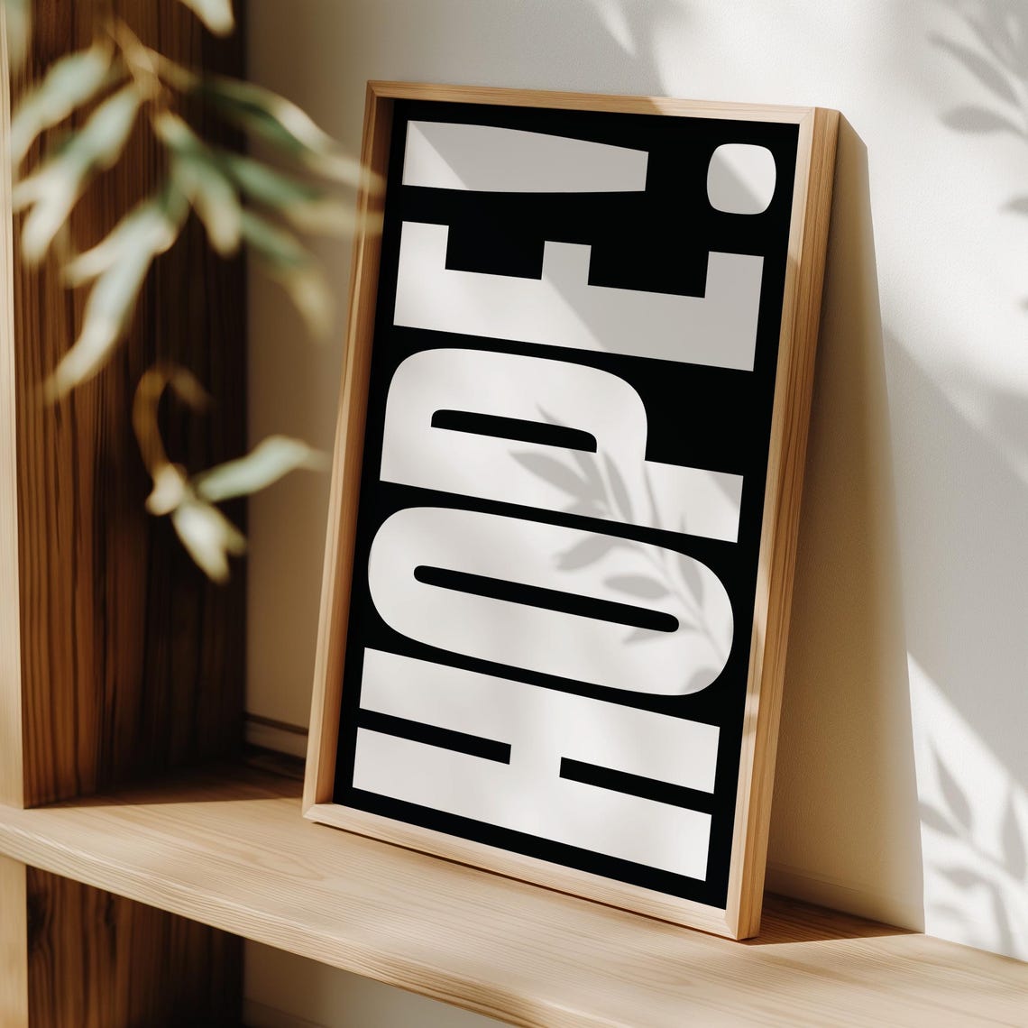 Hello Bold Typography Poster Black Background Fun Greeting Wall Decor - Image 2