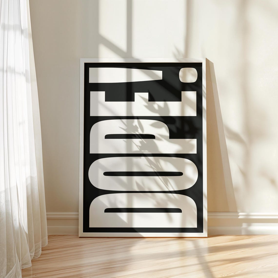 Dope Bold Typography Black Background Street Style Wall Poster - Image 4