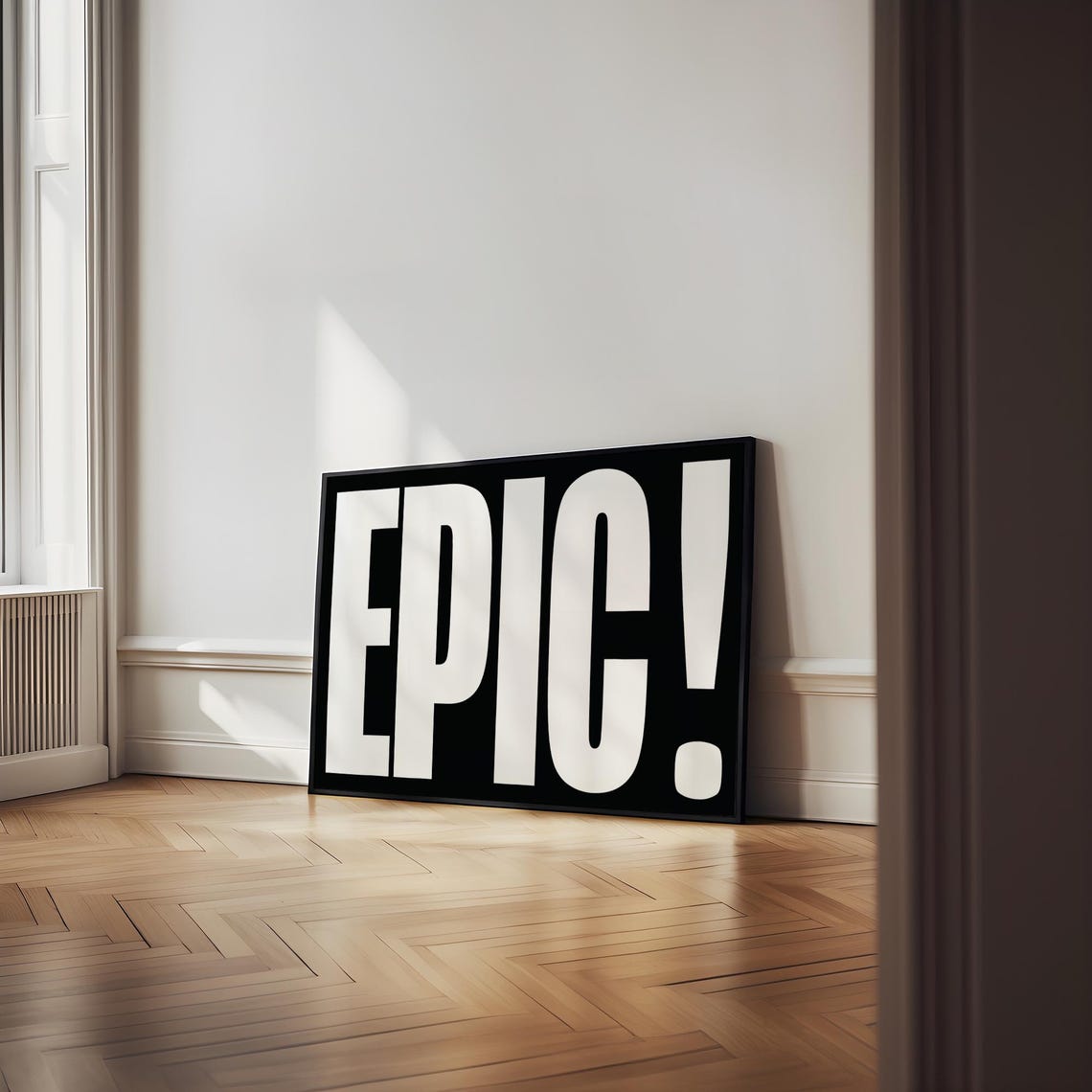 Epic Bold Black White Typography Statement Poster Pop Art Graphic - Image 4