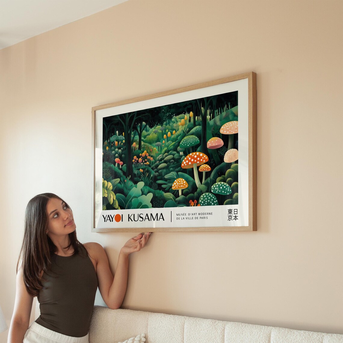 Yayoi Kusama Enchanted Mushroom Forest Paris Museum Style Print - Image 4