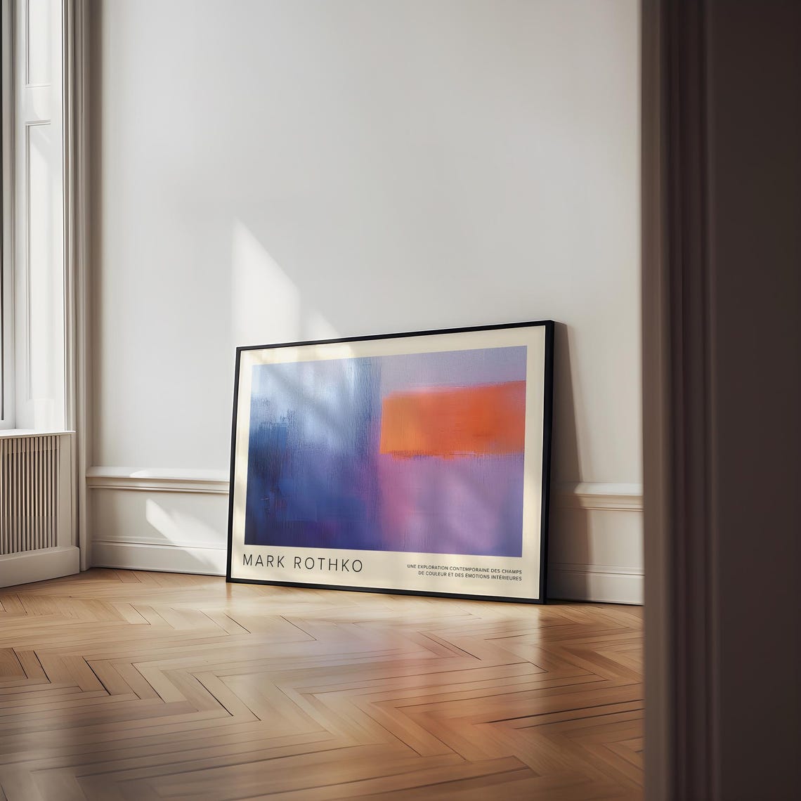 Mark Rothko Blue Purple Orange Modern Abstract Colour Field Print - Image 3