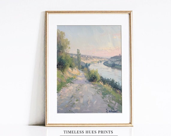 River Stream Landscape Painting Nature Landscape Painting Waterscape Painting River Painting Art 1 238