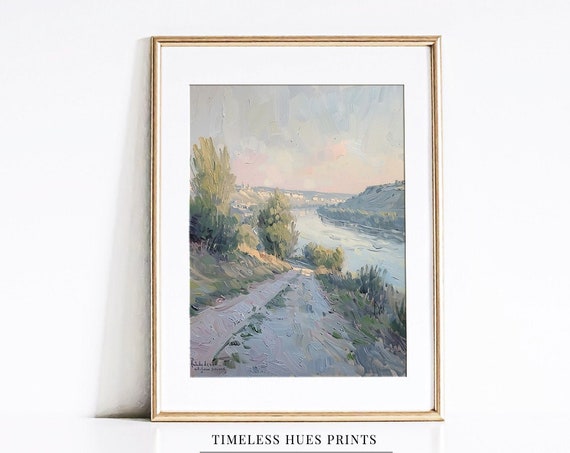 Riverside Landscape Painting Nature Landscape Painting Waterscape Painting River Painting Art 1 240