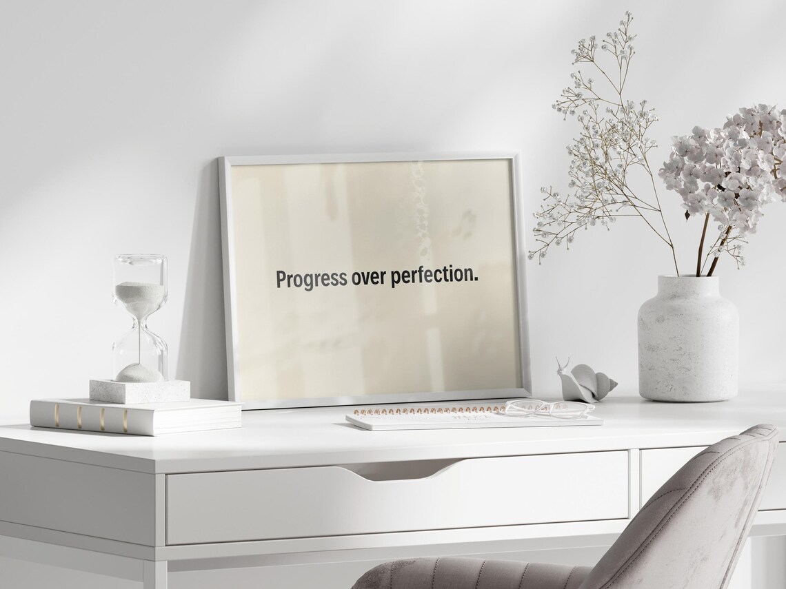Progress Over Perfection, Motivational Quote Print - Image 2
